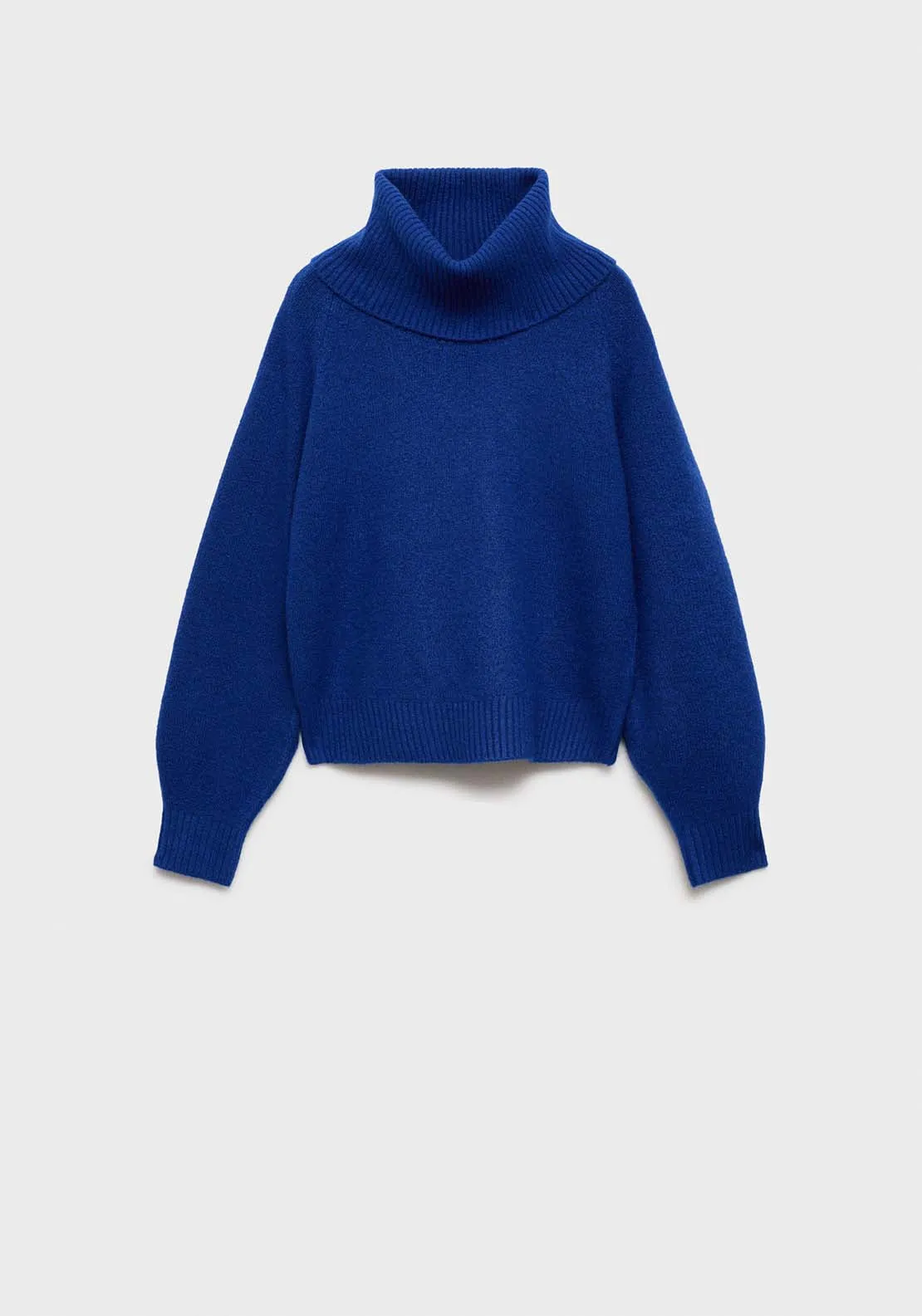 Turtleneck knitted sweater - Bright Blue