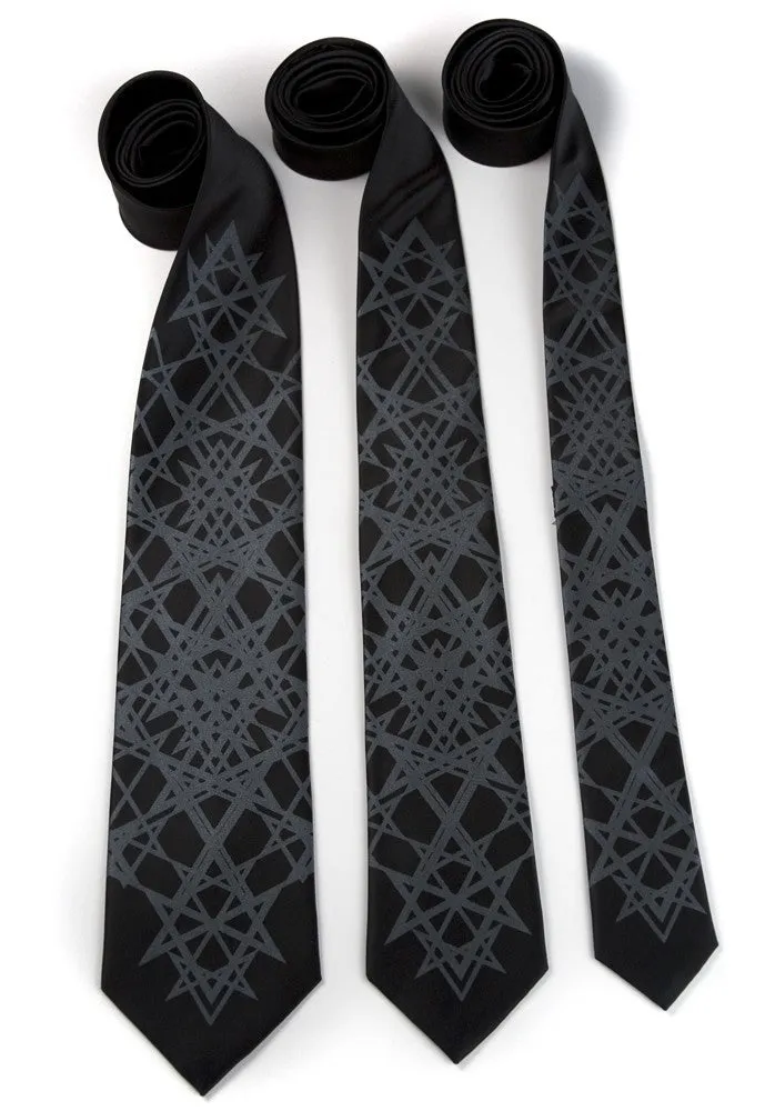 Unicursal Hexagram Microfiber Necktie