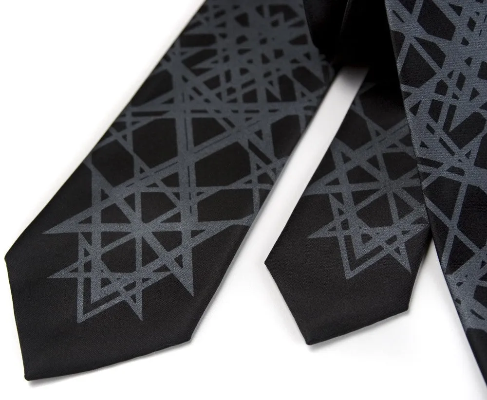 Unicursal Hexagram Silk Necktie