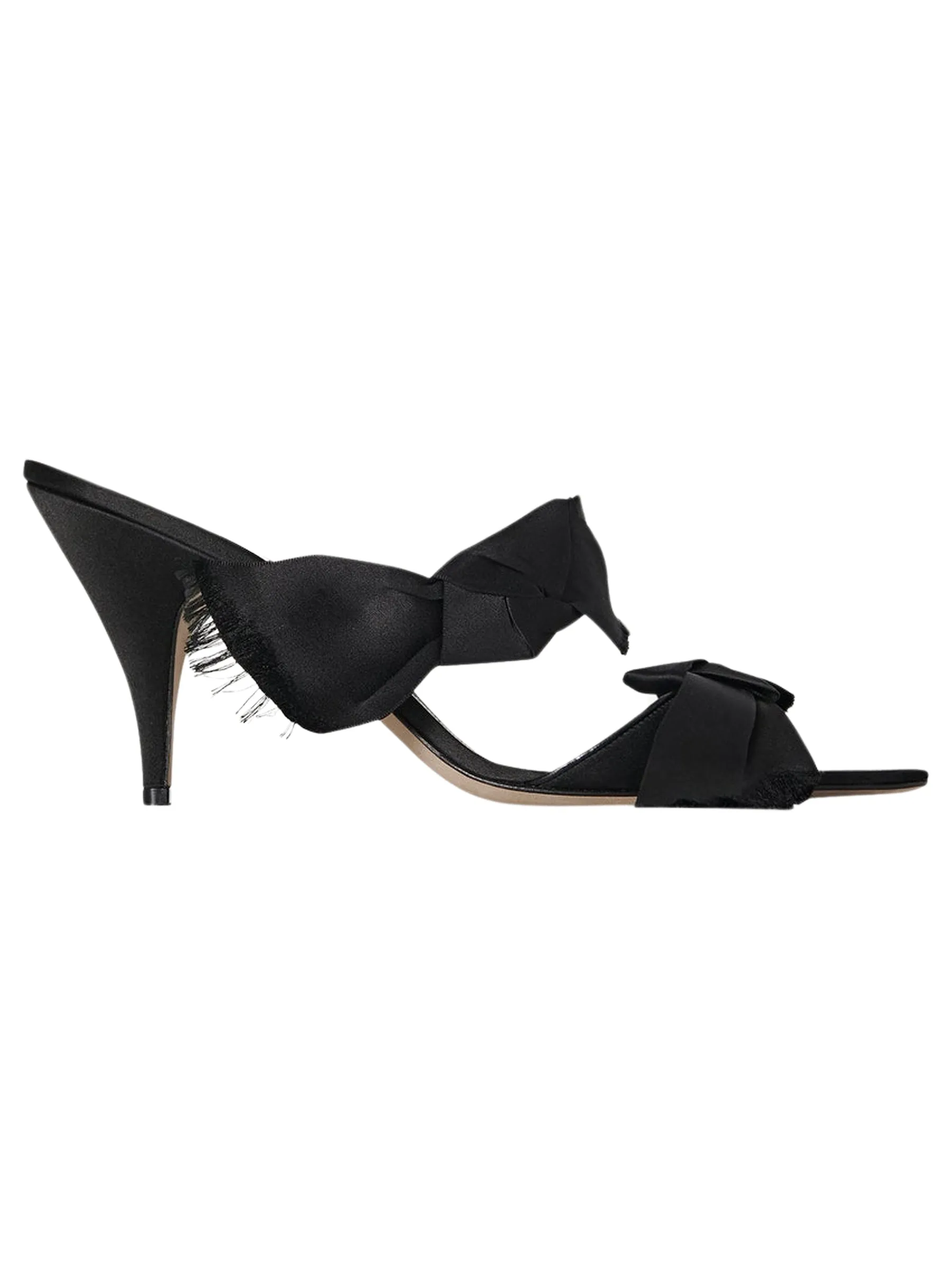 Vika Knot Heeled Sandal in Satin