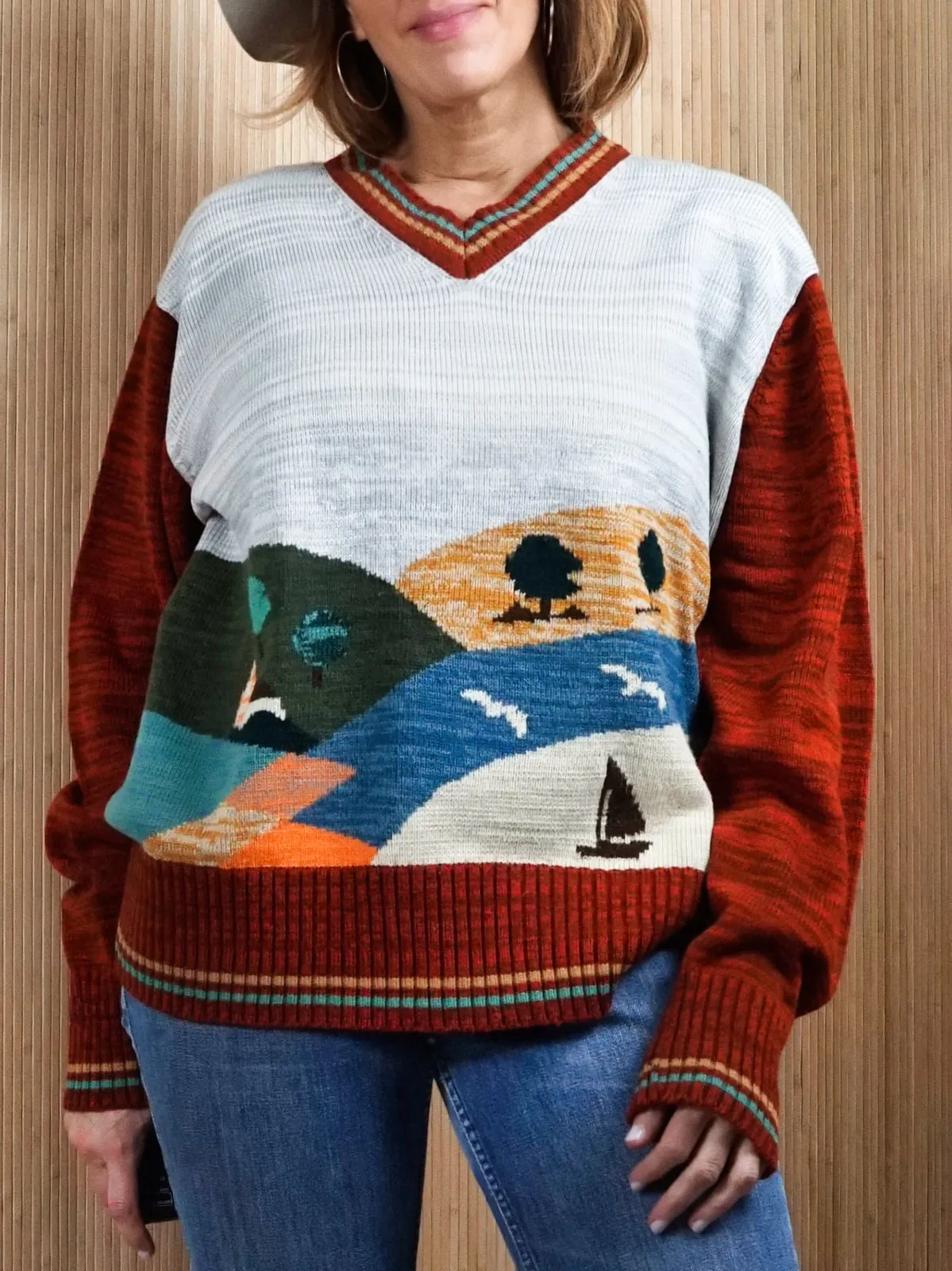 Vintage 70's Spacedye Seagull Sweater