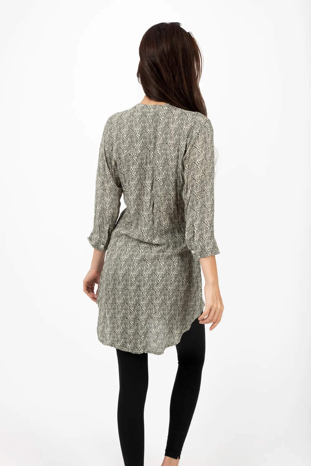 Wakame Shirtdress - Cream Grey