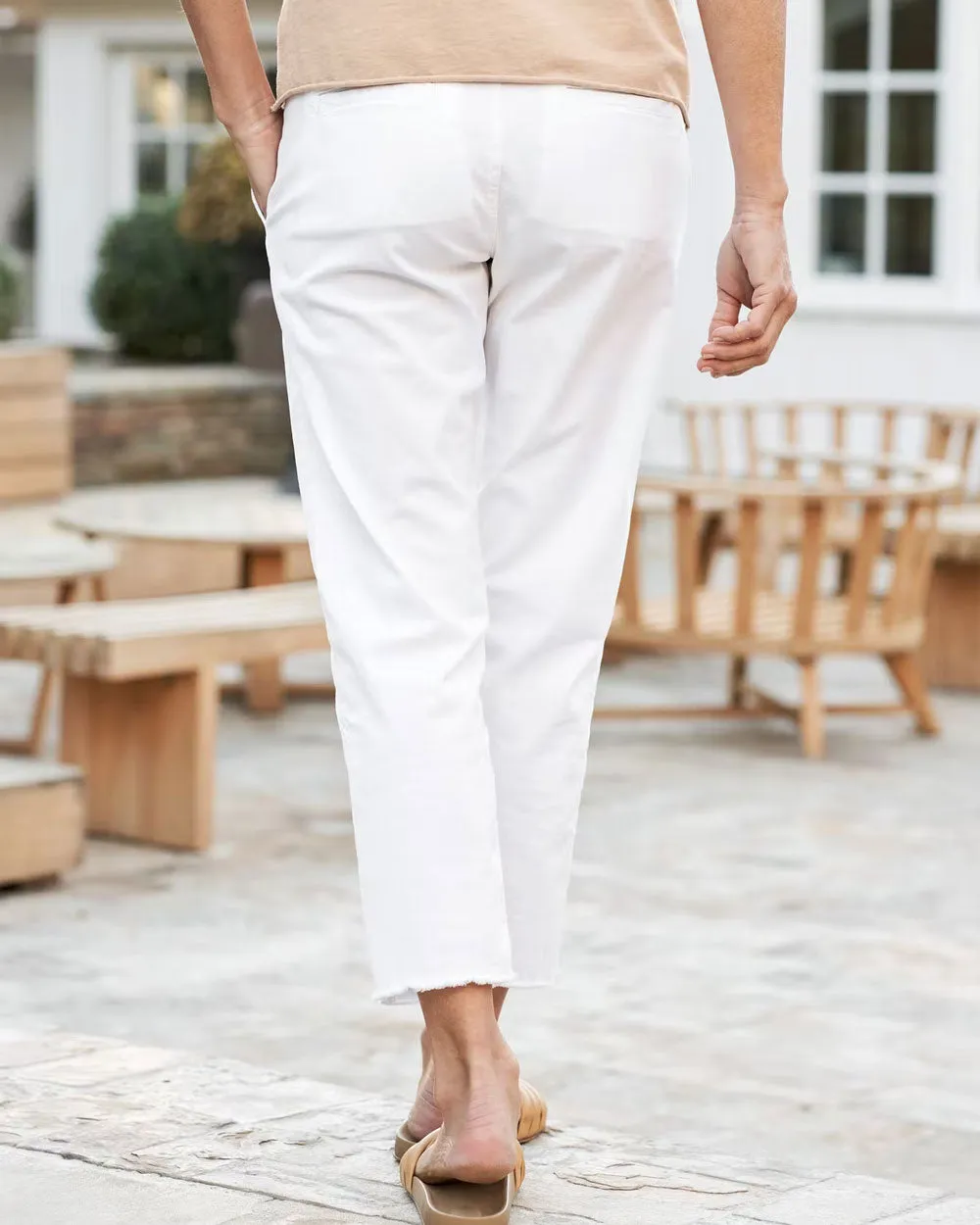 White Italian Chino Pant