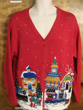 Winter Wonderland Town Ugly Christmas Jumper