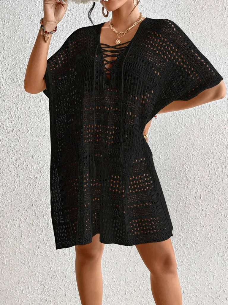 Women's Bikini Crochet Net Dress