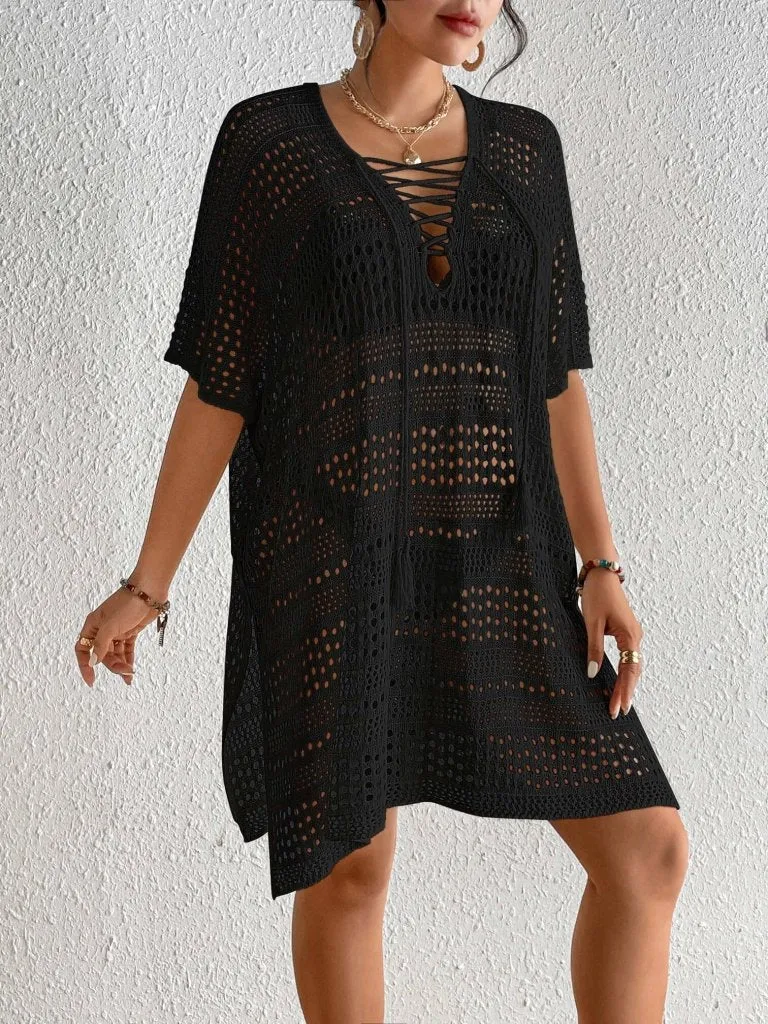 Women's Bikini Crochet Net Dress