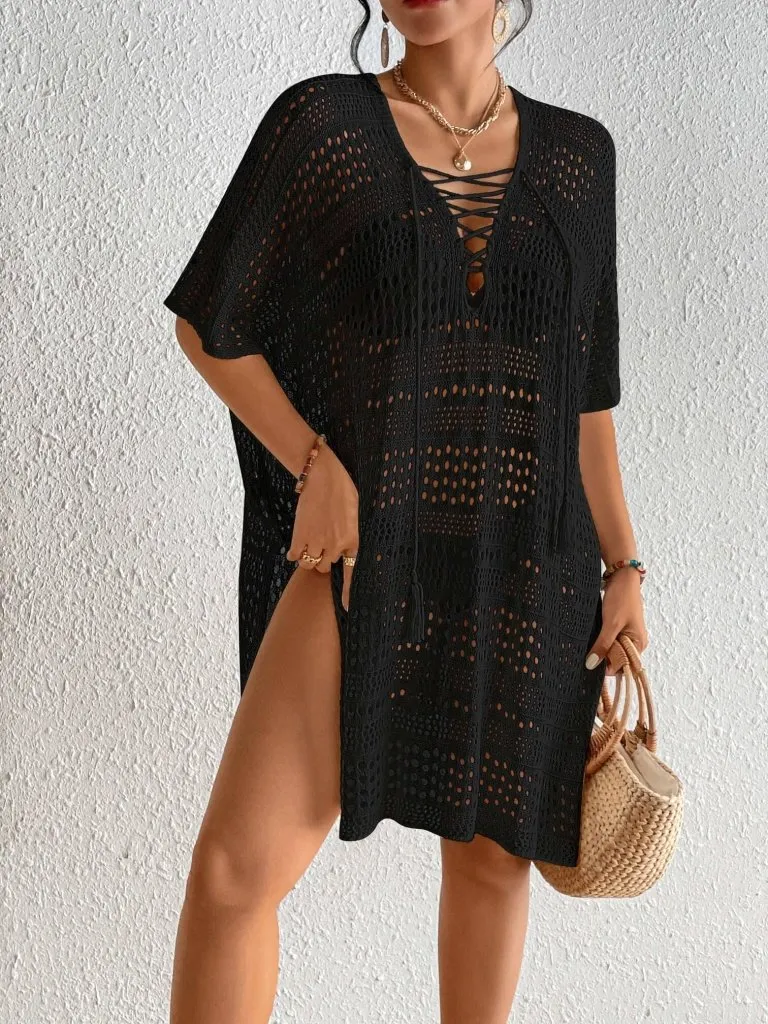 Women's Bikini Crochet Net Dress