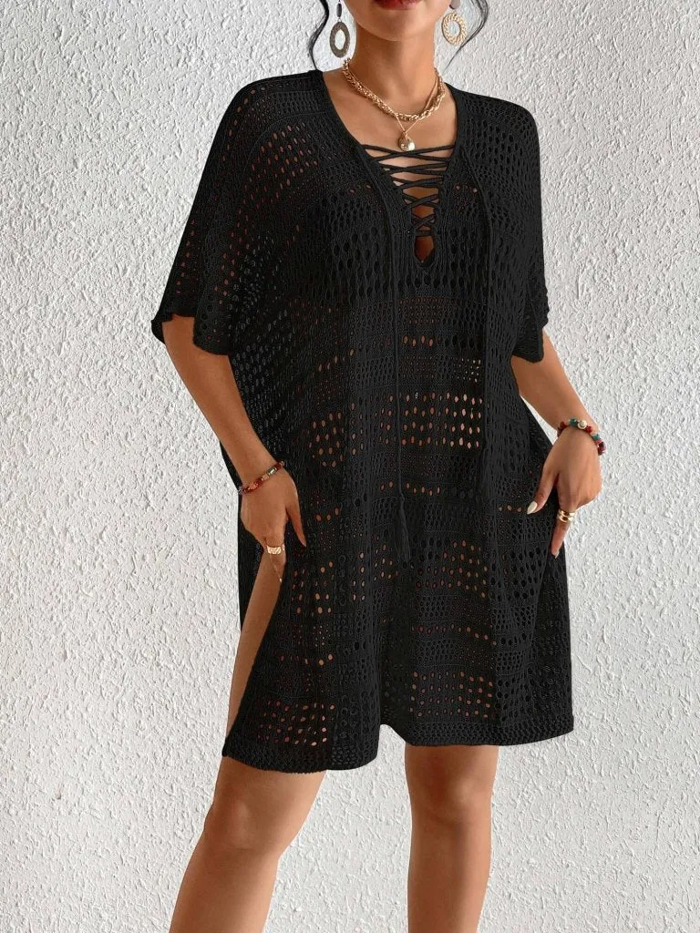 Women's Bikini Crochet Net Dress