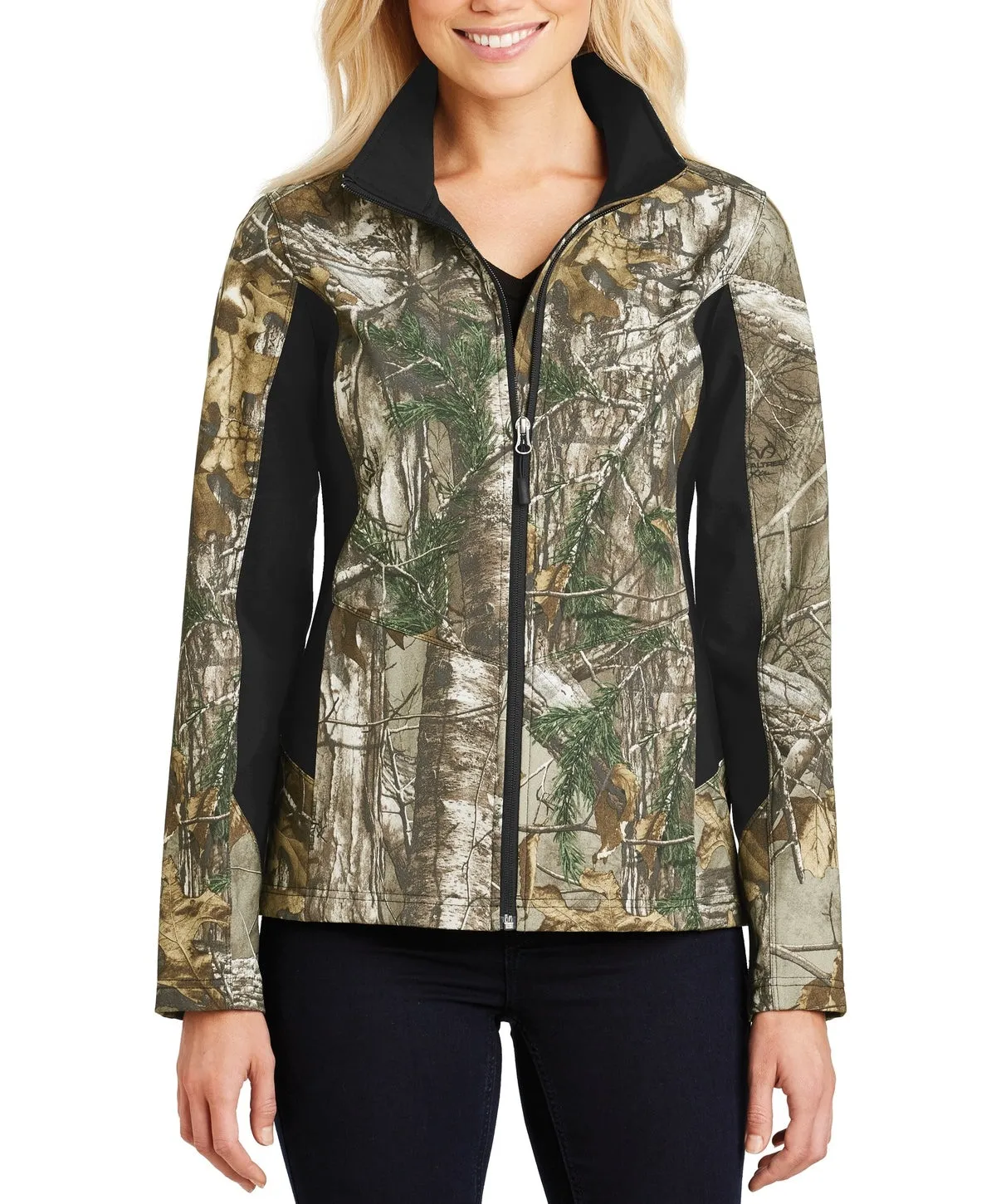 Women's Full-Zip Camouflage Soft Shell Jacket