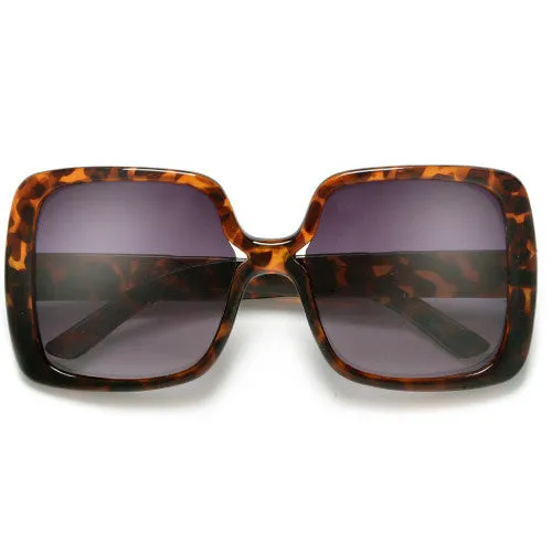 Women's Oversized Square Frame Chic Fashion Sunglasses