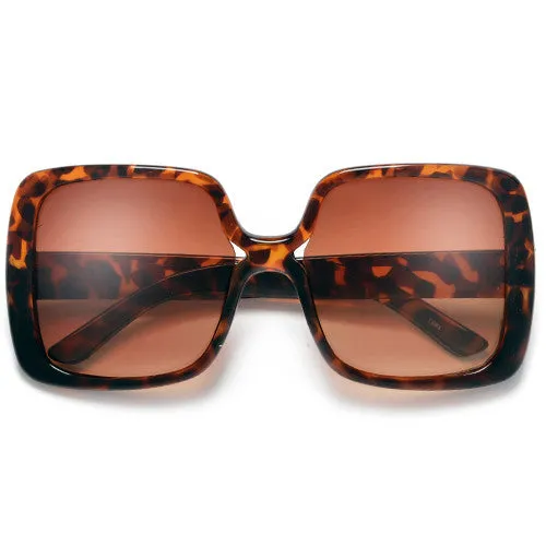 Women's Oversized Square Frame Chic Fashion Sunglasses