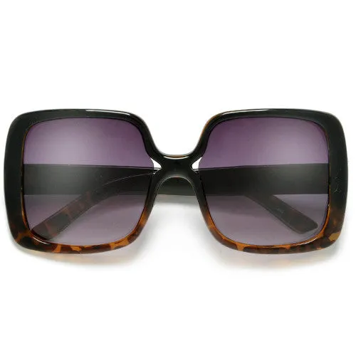 Women's Oversized Square Frame Chic Fashion Sunglasses