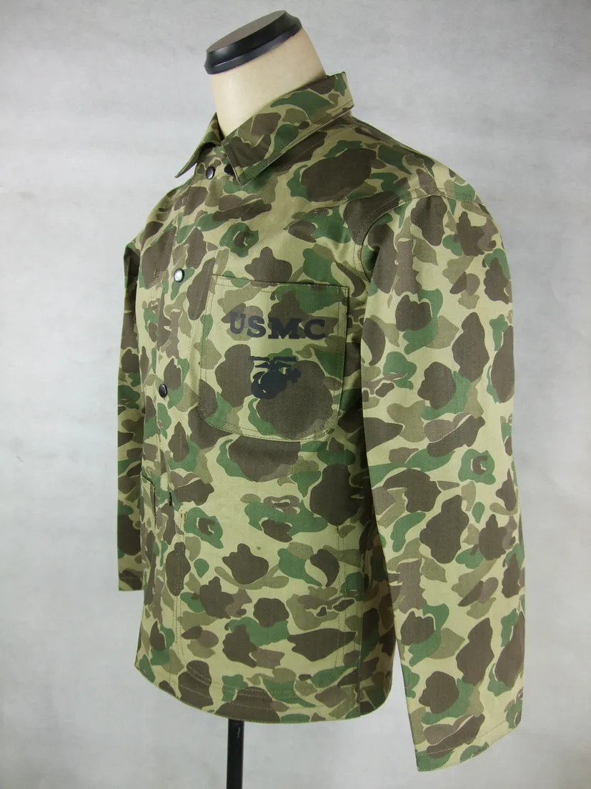 WWII United States USMC P42 Camo HBT Utility Tunic Shirt