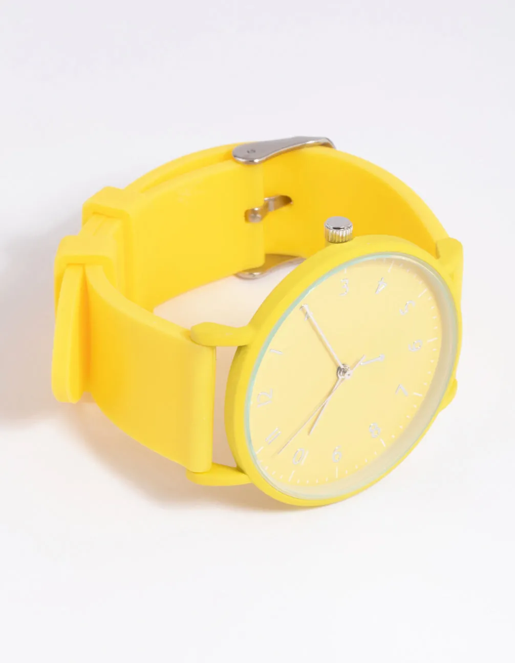 Yellow Bright Silicon Strap Watch