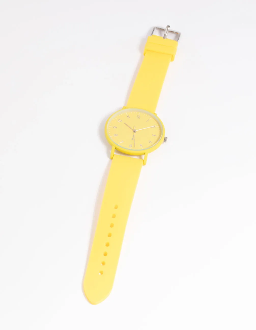 Yellow Bright Silicon Strap Watch